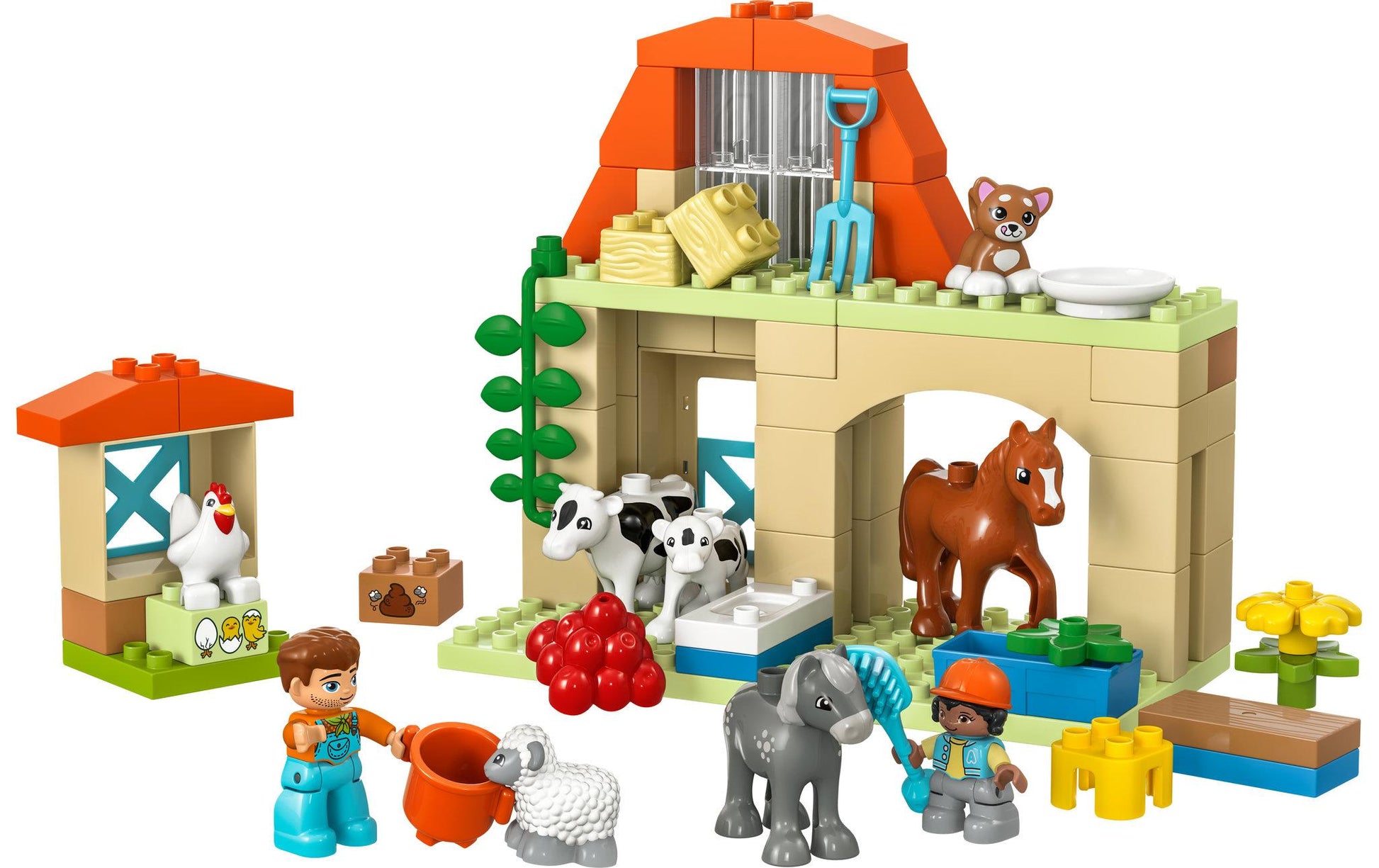 LEGO DUPLO Spielset – Tierpflege auf dem Bauernhof – 74-teilig – ab 2 Jahren