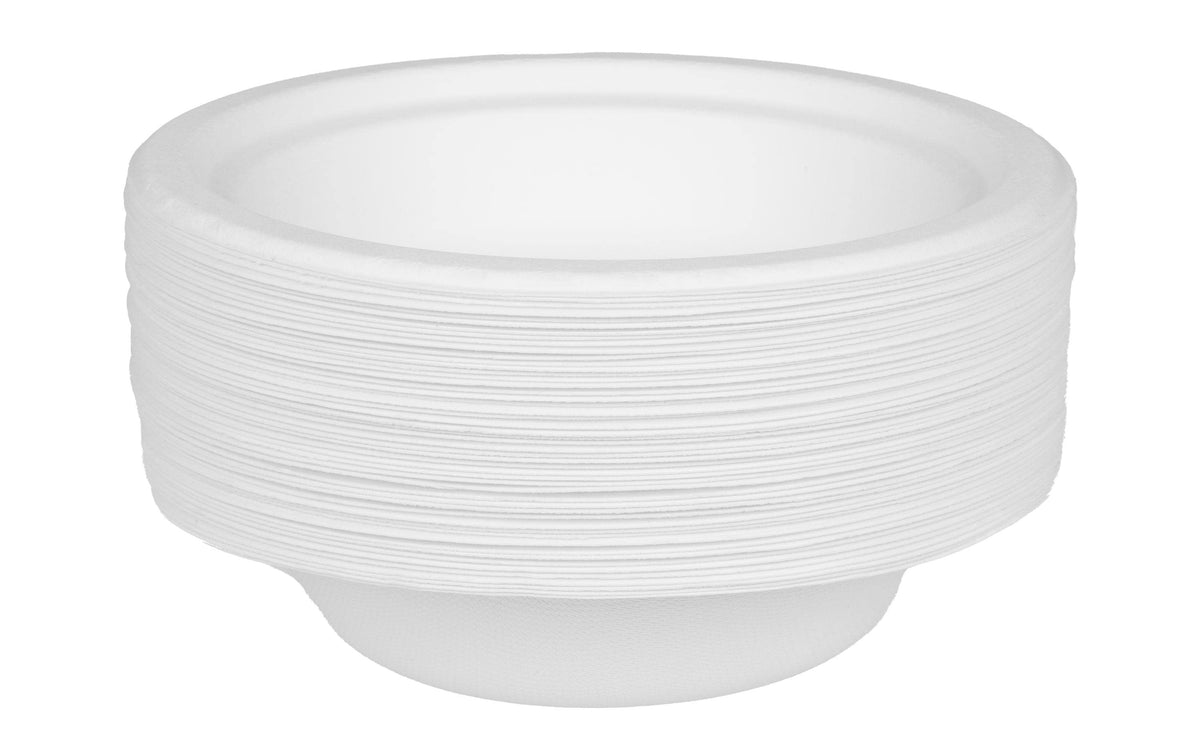 Furber. Furber Schale Bagasse (Zuckerrohr), rund – 400 ml, Ø 18 cm – weiss – 50 Stk.