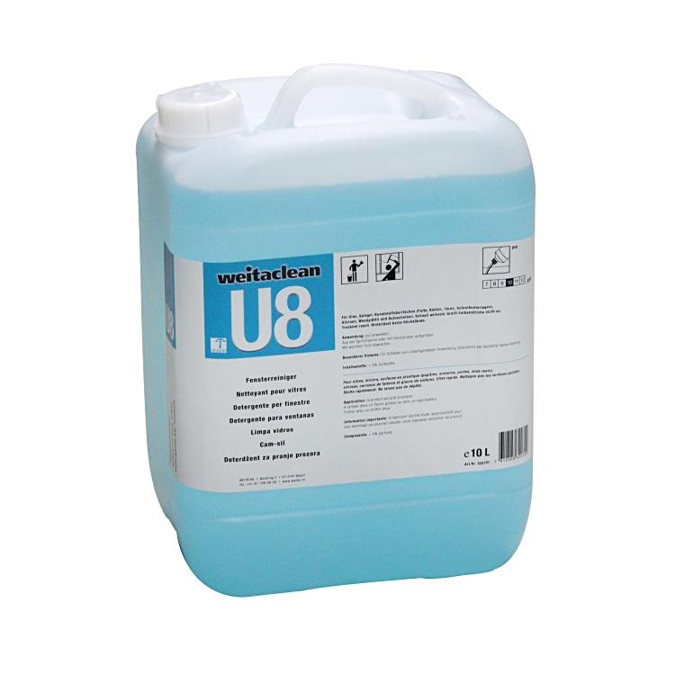 Weitaclean U8 Glas-/Oberflächenreiniger für Glas, Spiegel und Kunststoff – Flüssigkeit, Kanister – 10 l