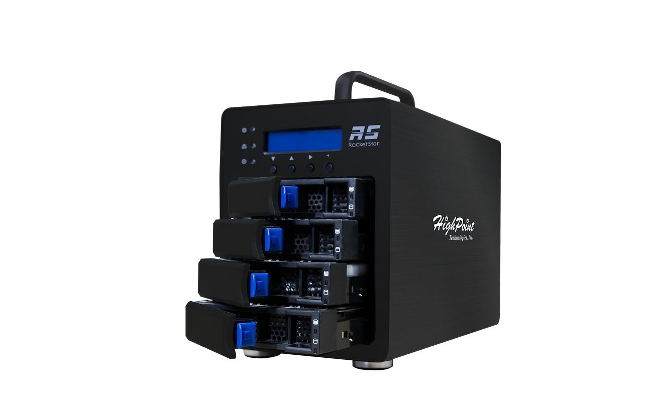 Highpoint RRS6434S – 4-Bay Desktop-Gehäuse – für 2,5" HDD/SSD, SATA