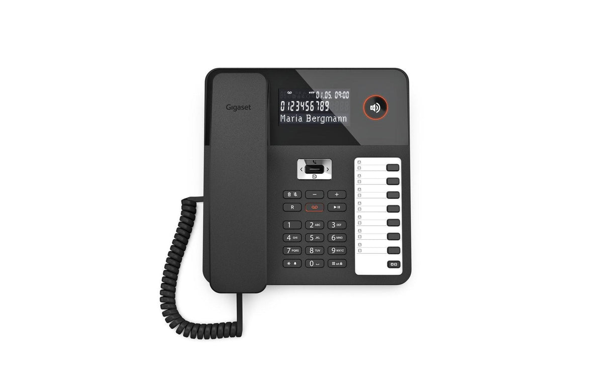 Gigaset DESK 800 A – DECT-Telefon, mit Anrufbeantworter, Freisprechen, Schwarz
