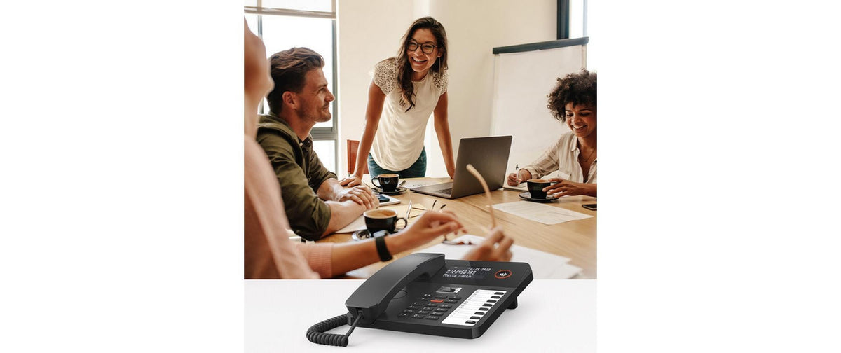 Gigaset DESK 800 A – DECT-Telefon, mit Anrufbeantworter, Freisprechen, Schwarz