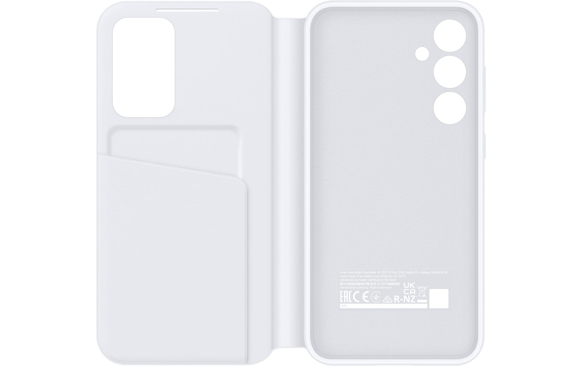 Samsung Booklet-Hülle – für Samsung Galaxy S23 FE – weiss – mit Kartenfach
