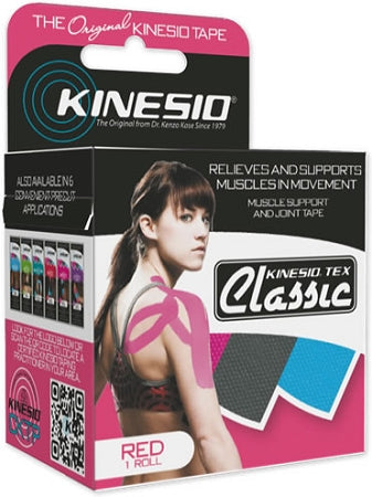 Kinesio Binde Tex Classic – 50 mm × 4 m, rot, Baumwolle, hypoallergen, latexfrei