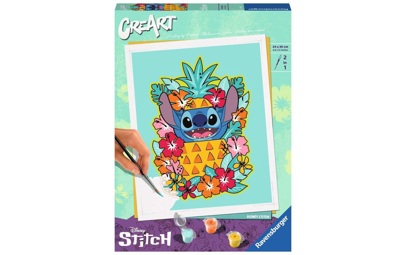 Ravensburger CreArt – Malen-nach-Zahlen-Set – Disney Stitch – 30 × 24 cm – ab 12 Jahren