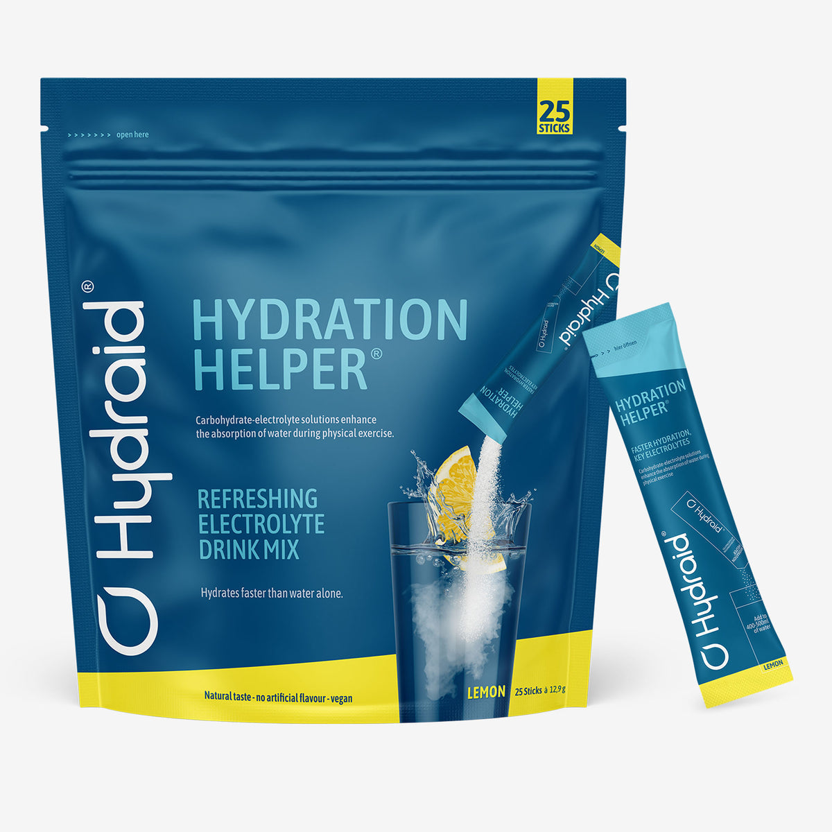 Hydraid Sportgetränk-Konzentrat Hydration Helper, Zitrone – 25 × 12,9 g