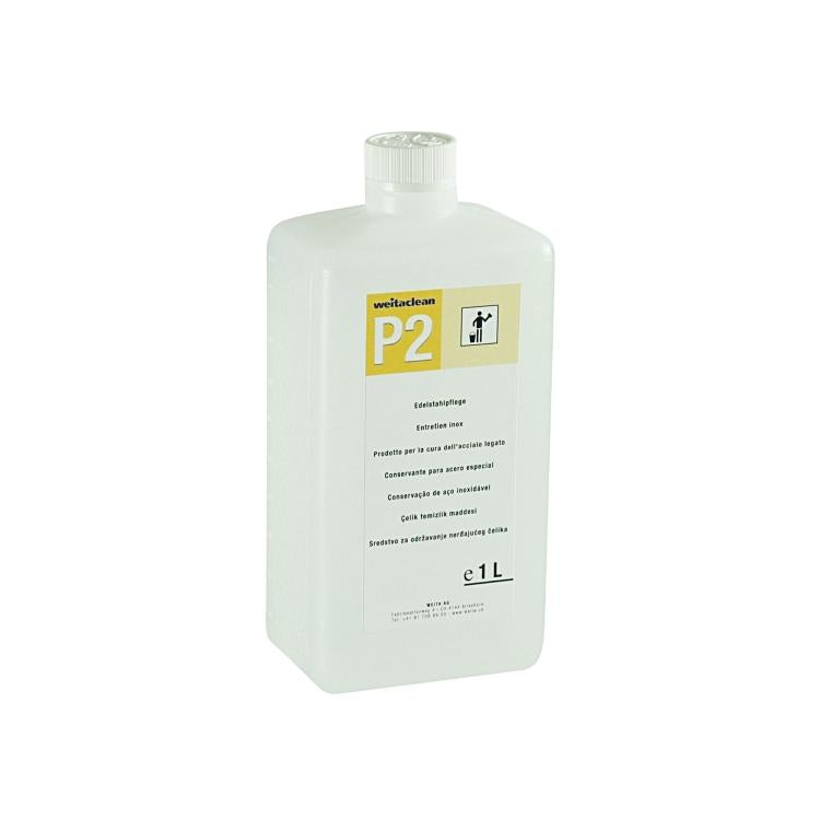 Weitaclean P2 Edelstahlpflege für Edelstahl, Aluminium, Chrom – Flasche – 1 l