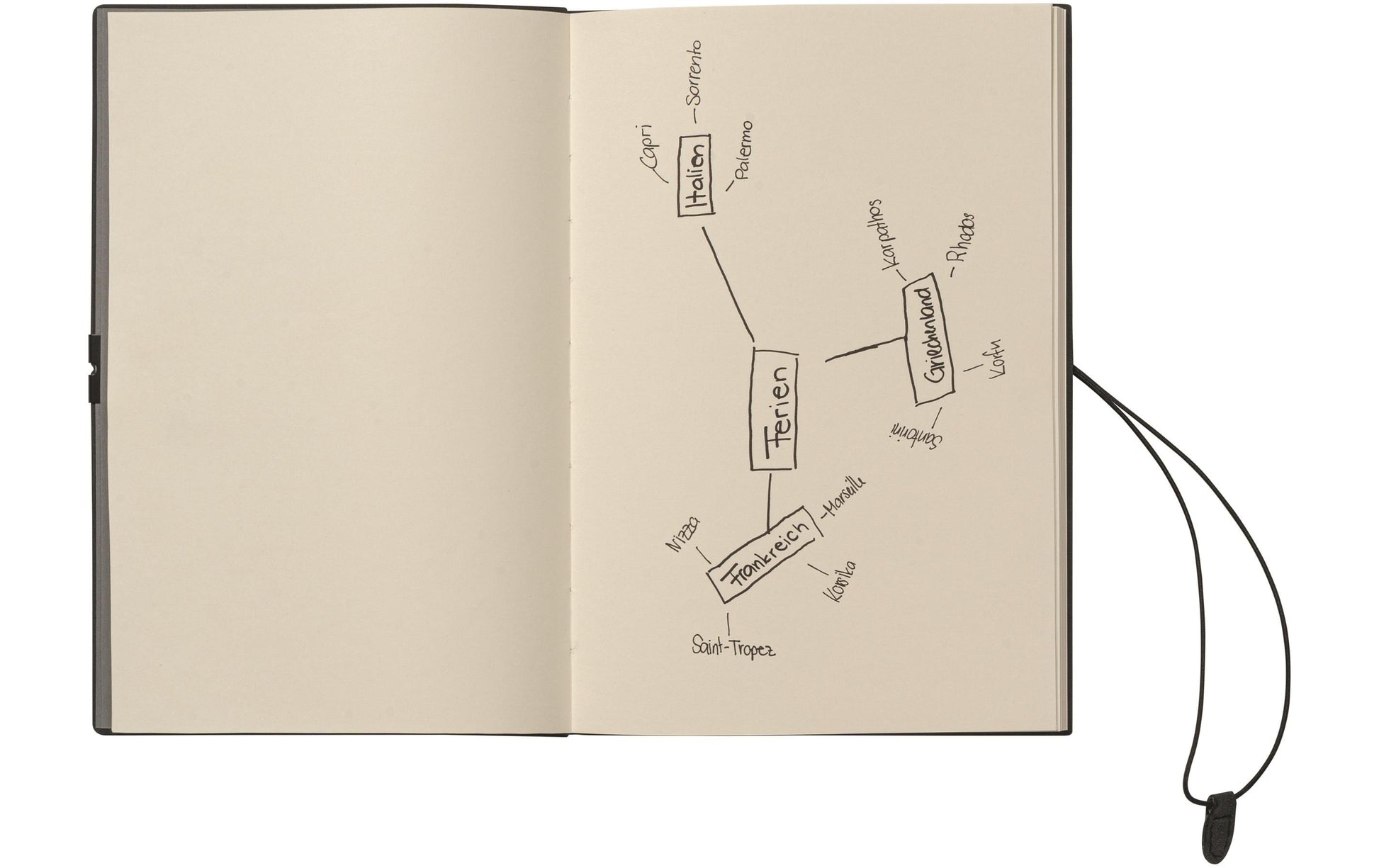 Kolma Notizbuch – A5 – 224 Blatt – 80 g/m² – Softcover, Gummiband, Stiftschlaufe – Braun/Türkis