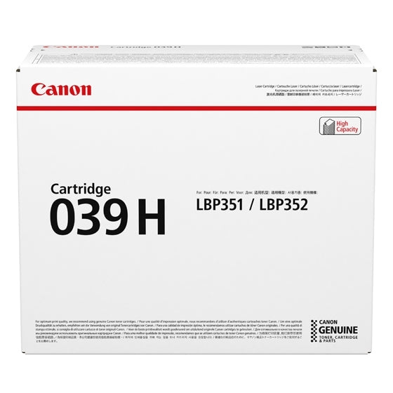 Canon Toner 039H/0288C001 – schwarz, 25'000 Seiten – für Canon LBP351i/LBP352i