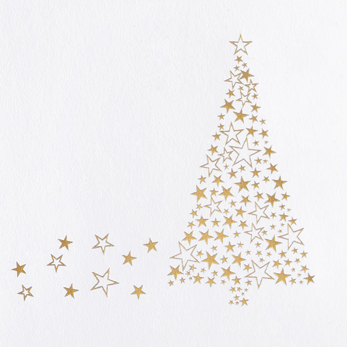 Sigel Weihnachts-Couvert C5/6, Golden Tree, Fenster links, Nassklebung, Weiss, 90 g/m² – 50 Stk.