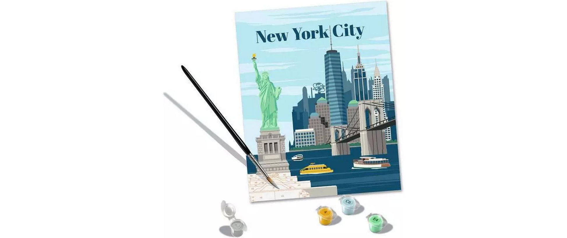 Ravensburger CreArt – Malen-nach-Zahlen-Set – Buntes New York – 30 × 24 cm – ab 12 Jahren