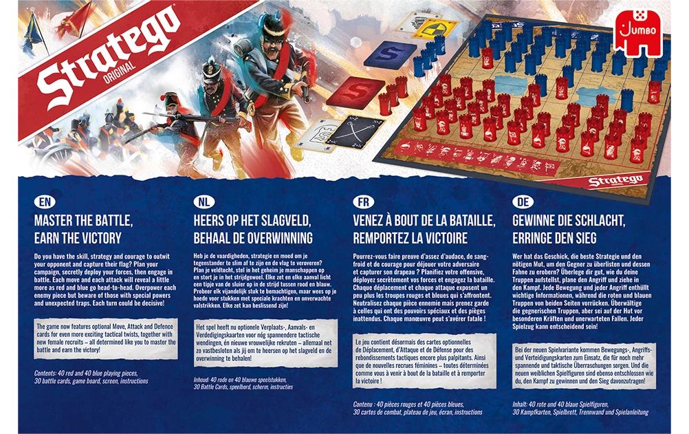 Jumbo Stratego Original – Strategiespiel, 2 Spieler, ab 8 Jahren, 45 Min., DE/NL/EN/FR