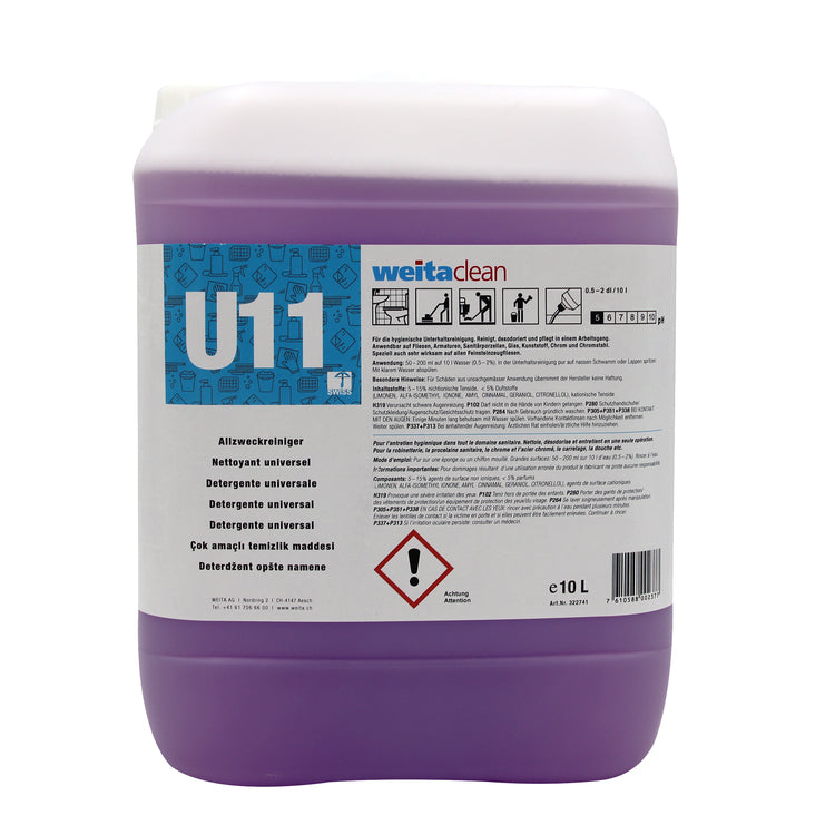 Weitaclean U11 Allzweckreiniger für Feinsteinzeugfliesen – Kanister – 10 l