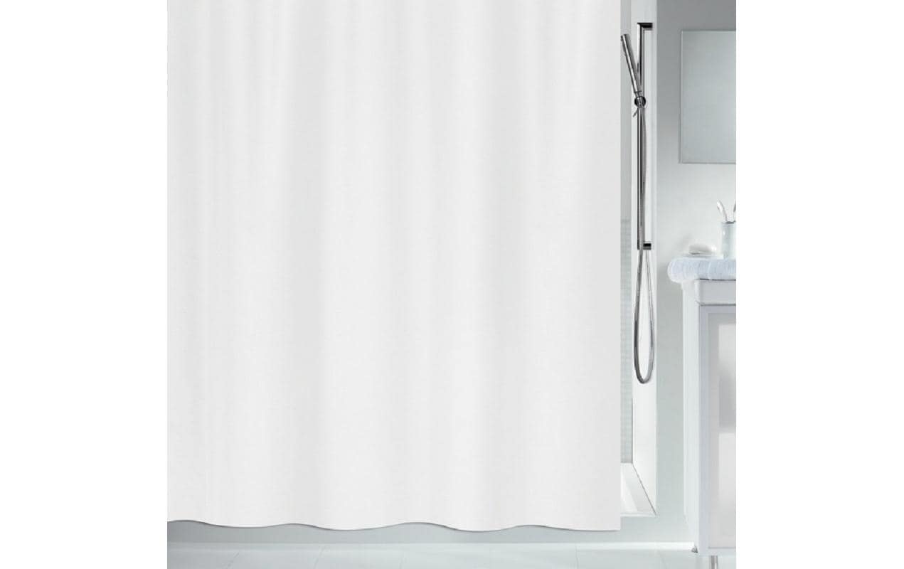 Spirella PRIMO Duschvorhang – 240 × 200 cm – Weiss – Polyester – Waschbar bei 40 °C
