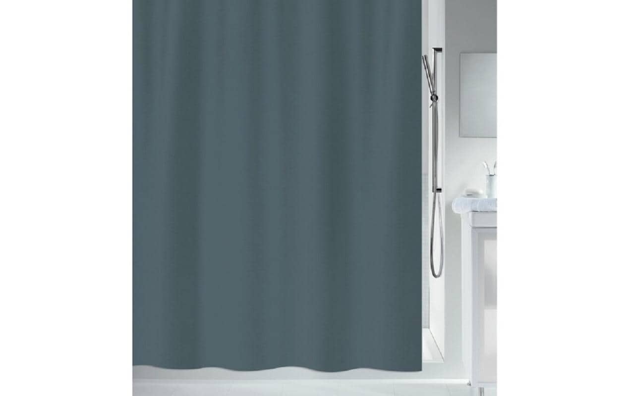 Spirella PRIMO Duschvorhang – 120 × 200 cm – Dunkelgrau – Polyester – Waschbar bei 40 °C