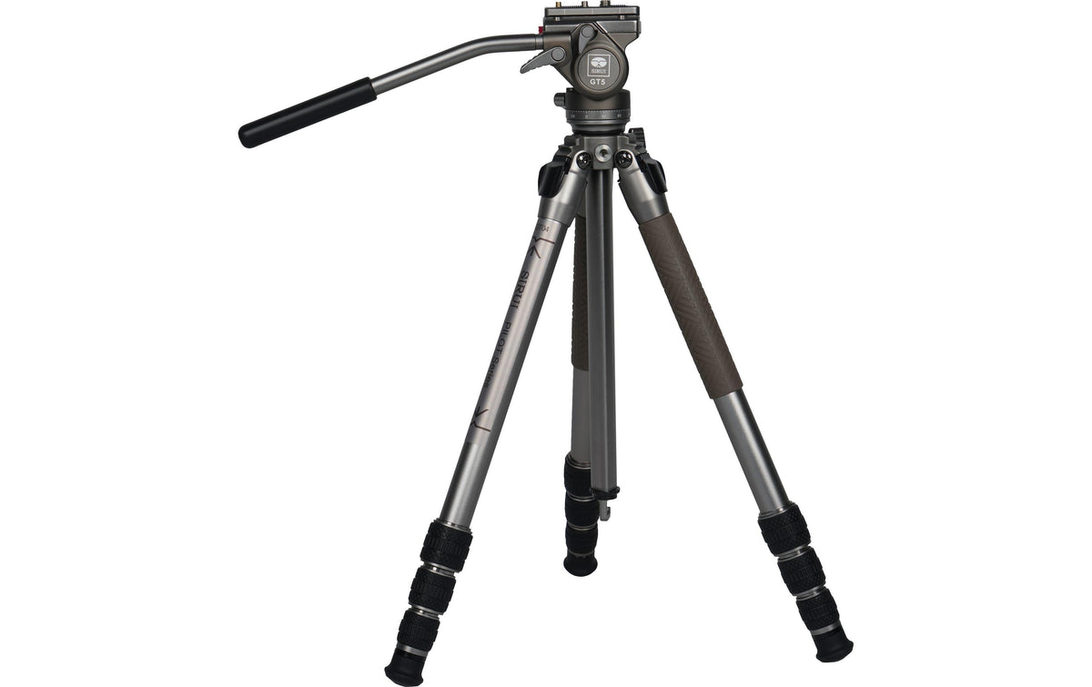 Sirui GT04+GT5 Dreibeinstativ – Aluminium, 4 Sektionen, 148,3 cm max, 10 kg Traglast – Grau