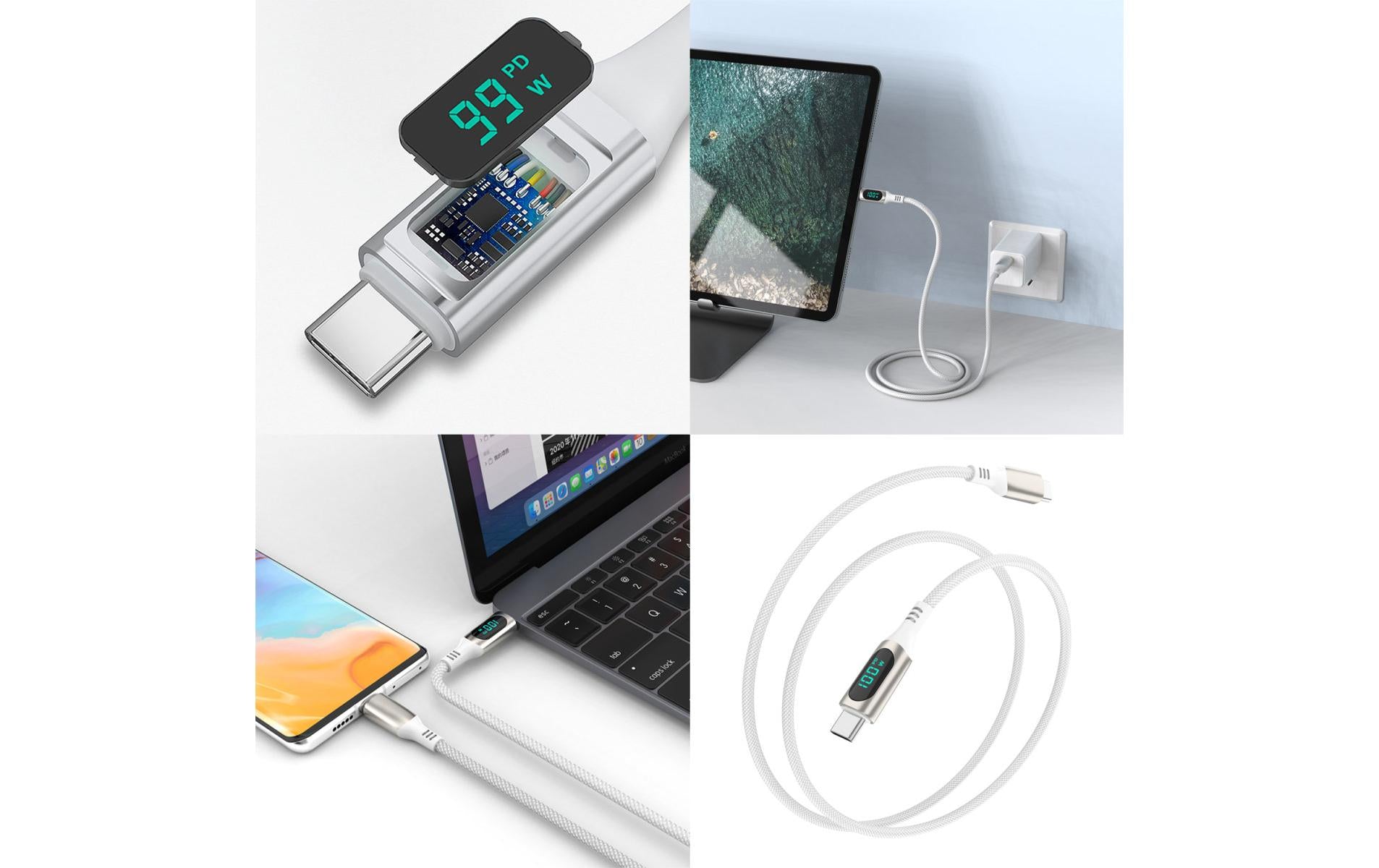 4smarts USB-C auf USB-C Kabel – USB 2.0 (480 Mbit/s) – 3 m – PD 100 W – Geflochten