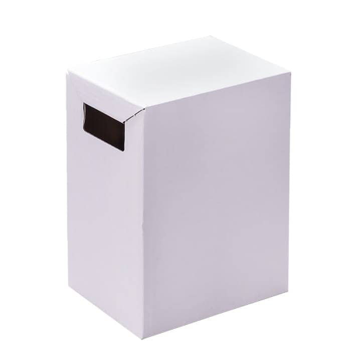 Brieger Weinpräsentkarton Weiss – Innenmass 164 × 335 × 246 mm – für 6 Flaschen (700–750 ml)
