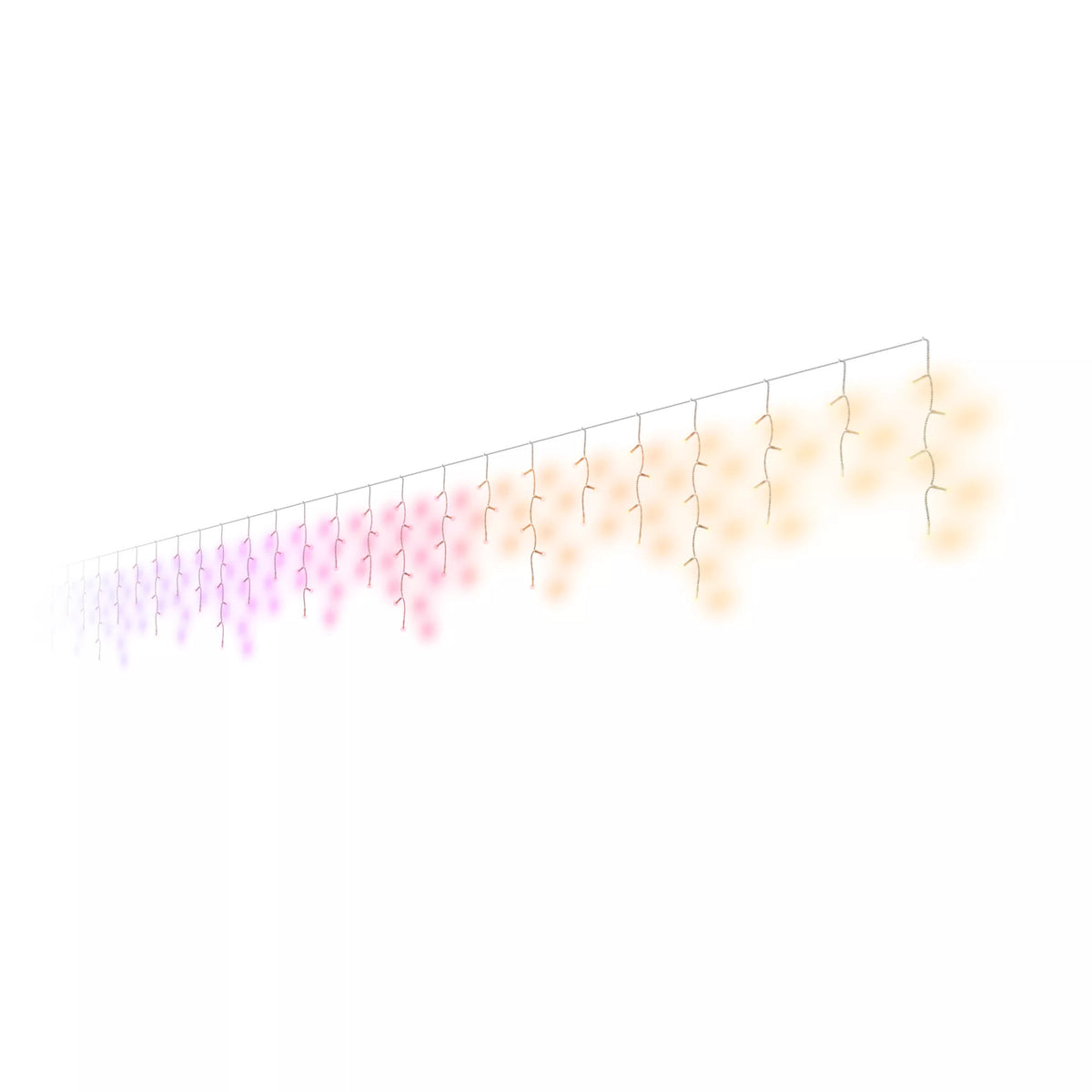 Philips by Signify Philips Hue Festavia Icicles Lichterkette – 13,35 m, 250 LEDs, dimmbar, IP54 – Transparent