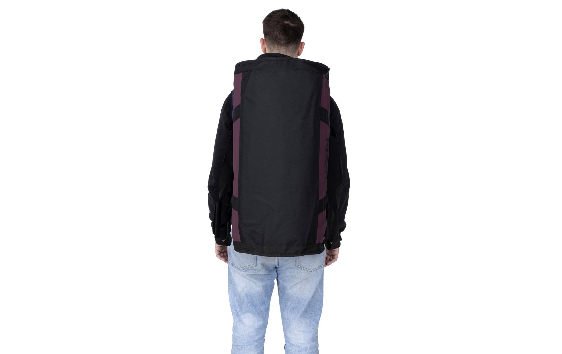 KOOR Sporttasche Sooma – 70 l, aus rPET, dunkelrot, 38,5 × 38,5 × 73 cm