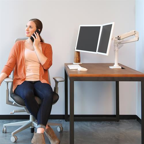 Ergotron LX Dual Stacking Arm – Monitorarm, Dual, bis 24", 18,1 kg, Lift, Weiss