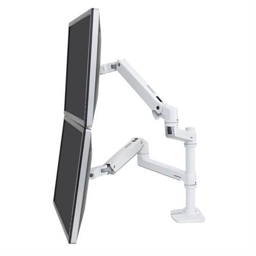 Ergotron LX Dual Stacking Arm – Monitorarm, Dual, bis 24", 18,1 kg, Lift, Weiss