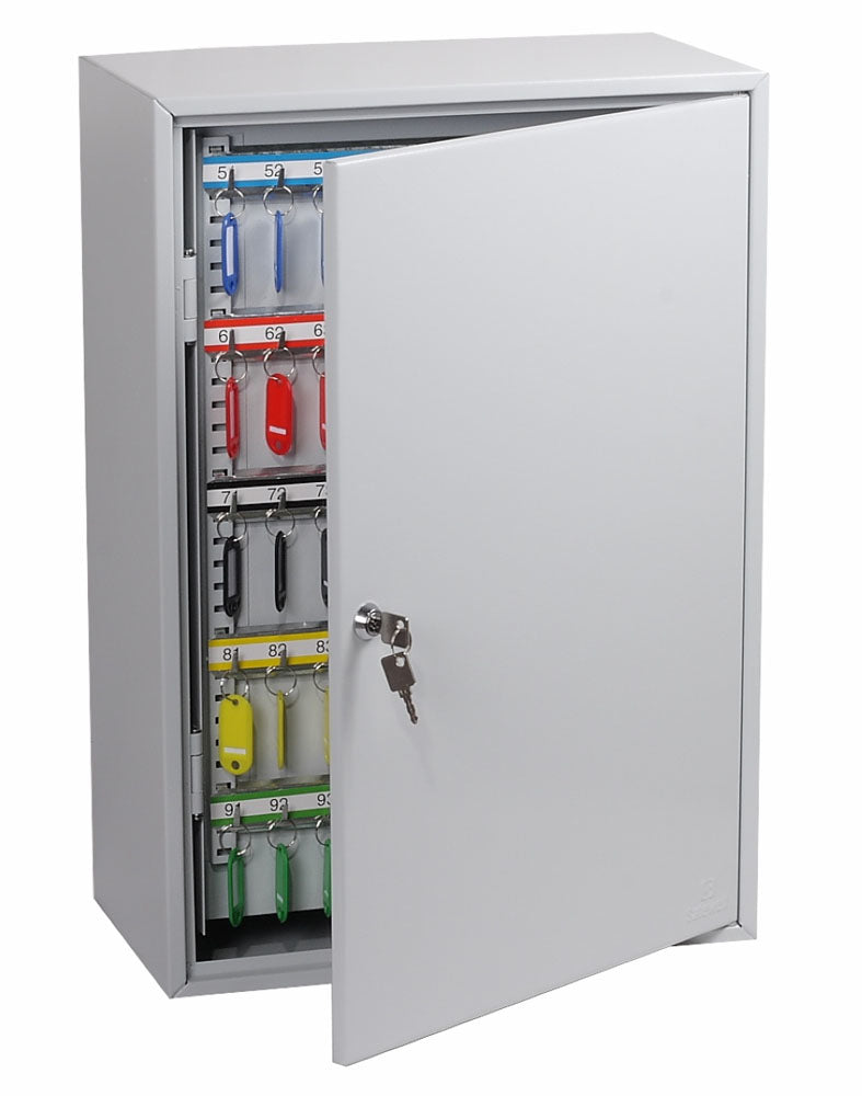 Phoenix Safe Co. KC0605K – Schlüsselschrank, für 300 Schlüssel, Zylinderschloss, Grau, 380 × 205 × 550 mm