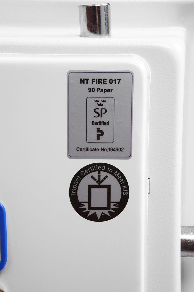 Phoenix Safe Co. Phoenix Feuerschutztresor FS0442F – Fingerabdruck – 84 l – Feuerschutz 120/60 min – Bodenmontage – Weiss