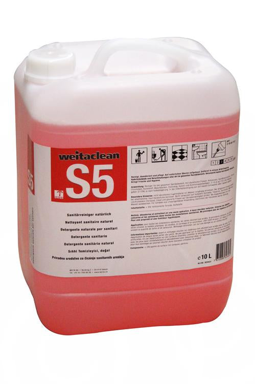Weitaclean S5 Bad-/Kalkreiniger – für Sanitärbereich – Flüssigkeit, Kanister – 10 l