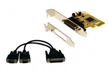 EXSYS EX-44342 PCIe 2× RS-232 Karte – 300–921.6 kBaud, Low-Profile, Pin-9 +5/+12 V, für Windows/Mac/Linux