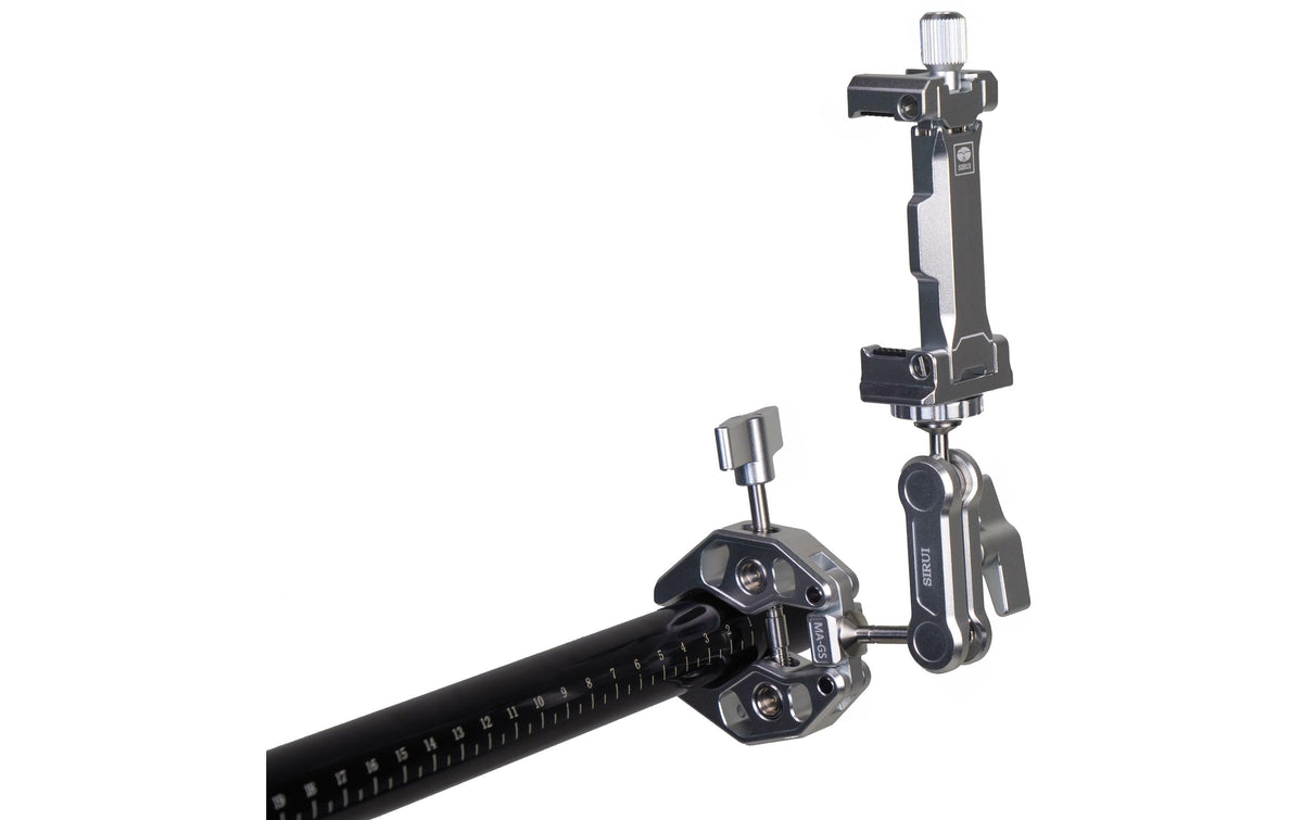 Sirui MA-GS Magic-Arm-Set – Aluminiumlegierung, 1/4" & 3/8" Gewinde – 103,4 × 92,6 × 37,5 mm – Silber
