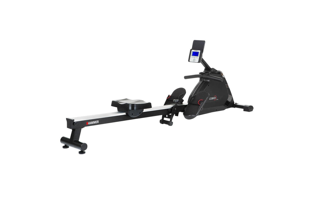 HAMMER Rudergerät Cobra XTR Plus II, 130 kg, 232 × 55 × 75 cm – Schwarz