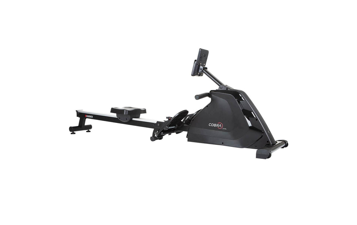 HAMMER Rudergerät Cobra XTR Plus II, 130 kg, 232 × 55 × 75 cm – Schwarz
