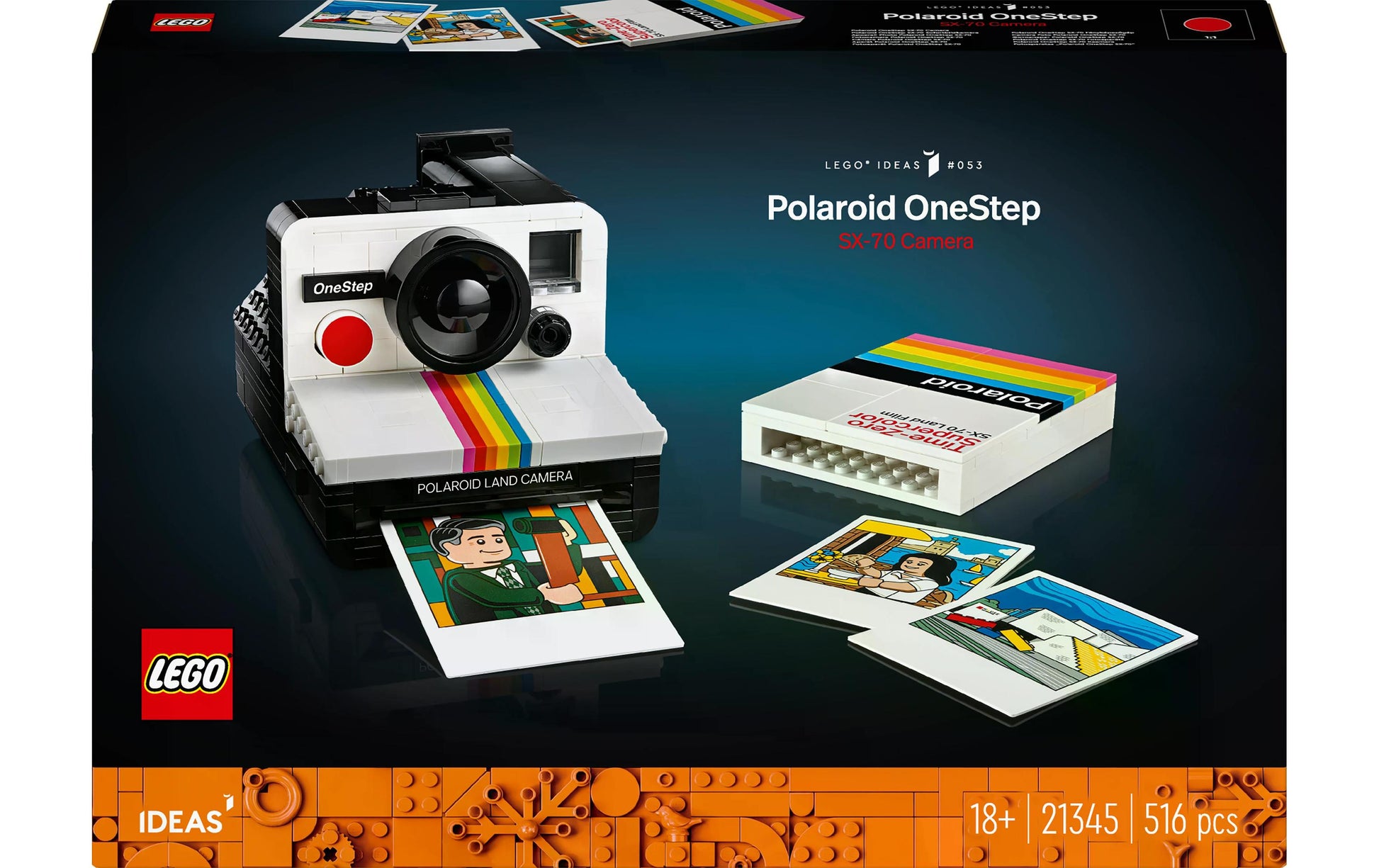 LEGO 3D Puzzle Ideas Polaroid Sofortbildkamera – 516-teilig – 9 × 9 × 15 cm – ab 18 J.