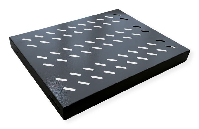 VALUE Rack-Regalboden 19" – 1U – 480 × 568 × 44,2 mm – 50 kg – Schwarz – Stahl – 1 Stk.