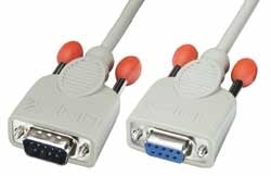 Lindy RS-232 Adapter 9-pol. D-Sub (M) zu 9-pol. D-Sub (F) – 0,5 m, Grau