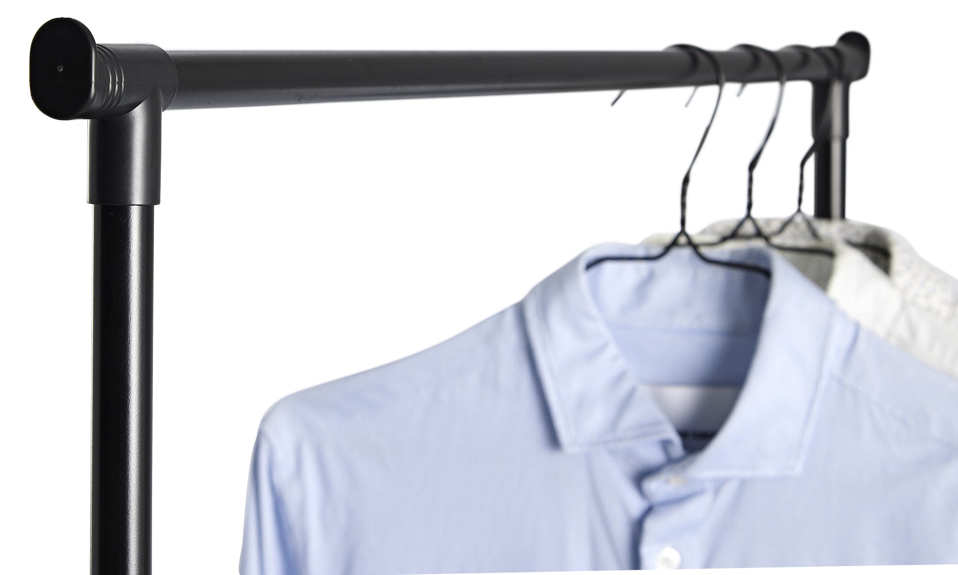 Schou Garderobenständer (verstellbar, 10 kg Tragkraft) – Metall/Kunststoff – schwarz – 1700 mm