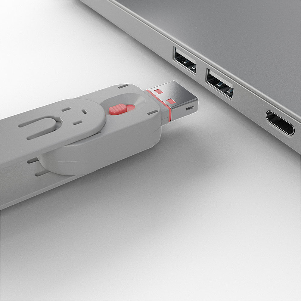 Lindy USB-Port-Sperre 4er-Set, 1 Schlüssel – Rot