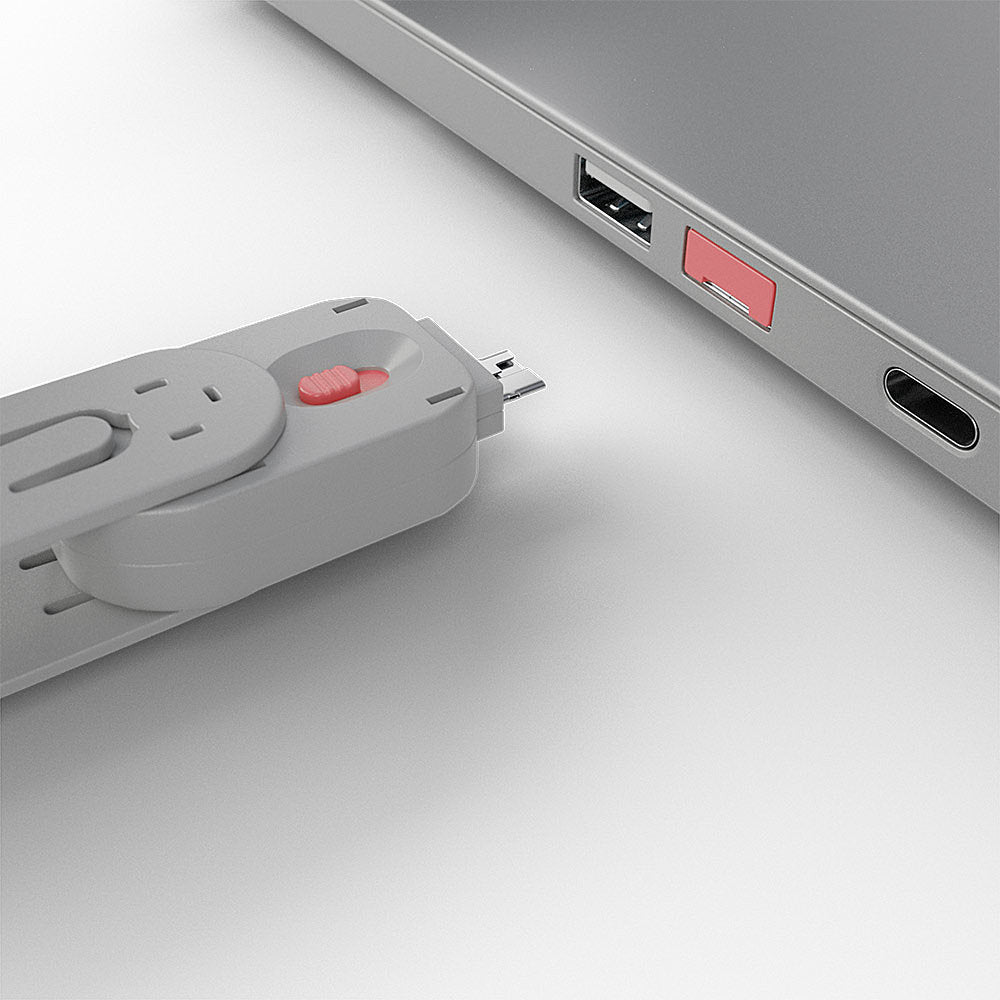 Lindy USB-Port-Sperre 4er-Set, 1 Schlüssel – Rot