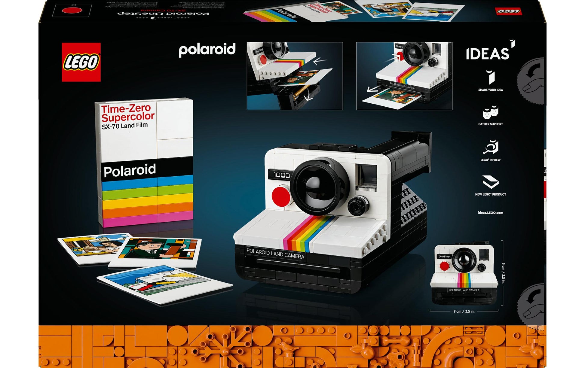 LEGO 3D Puzzle Ideas Polaroid Sofortbildkamera – 516-teilig – 9 × 9 × 15 cm – ab 18 J.