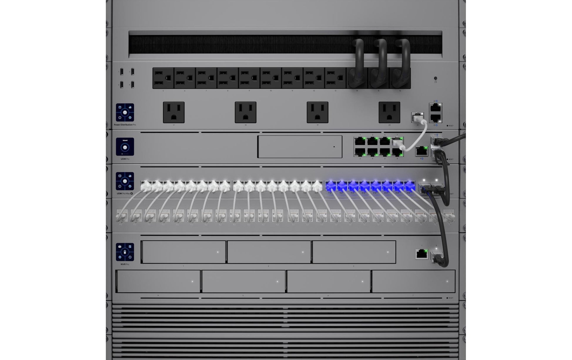 Ubiquiti USW-Pro-Max-24-PoE – Managed Switch – 24×2.5G, 2×SFP+, L3, PoE++ 400 W, 1U
