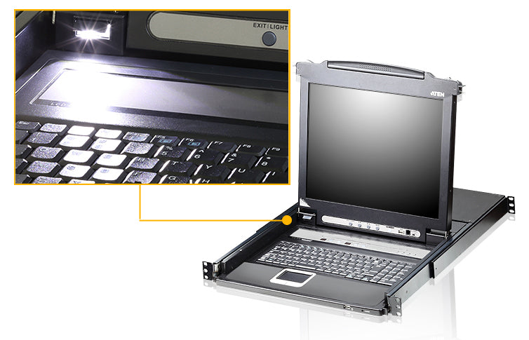 ATEN KL1516AiN – 19" Rack-LCD-Konsole – 16-Port VGA KVM, 1280 × 1024 – 1U