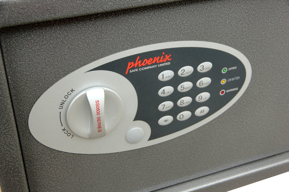 Phoenix Safe Co. Phoenix Möbeltresor VELA HOME / OFFICE SS0804ED – Elektronik + Schlüssel – 51 l – Graphitgrau