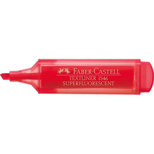 Faber-Castell Textmarker Rot – Keilspitze, 1–5 mm, Nachfüllbar