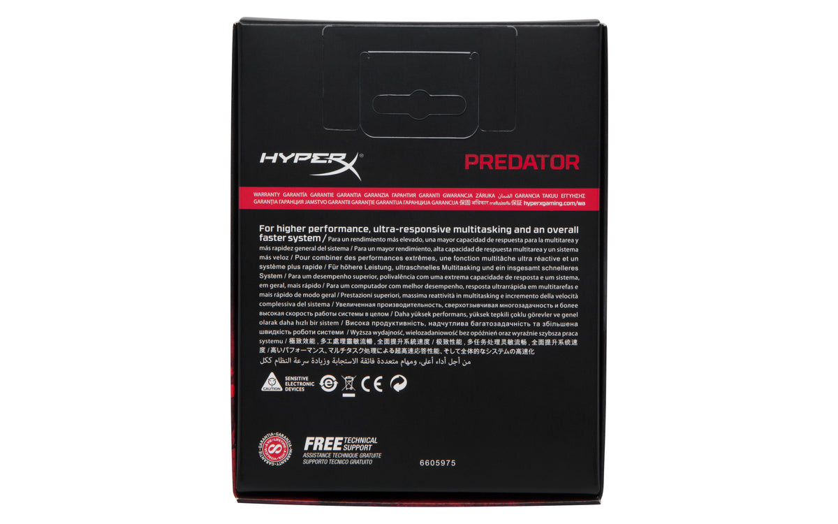 Kingston Technology HyperX Predator – Arbeitsspeicher – 16 GB (2×8 GB), DDR4 3600 MHz, CL17, 1,35 V, 288-Pin DIMM, Schwarz