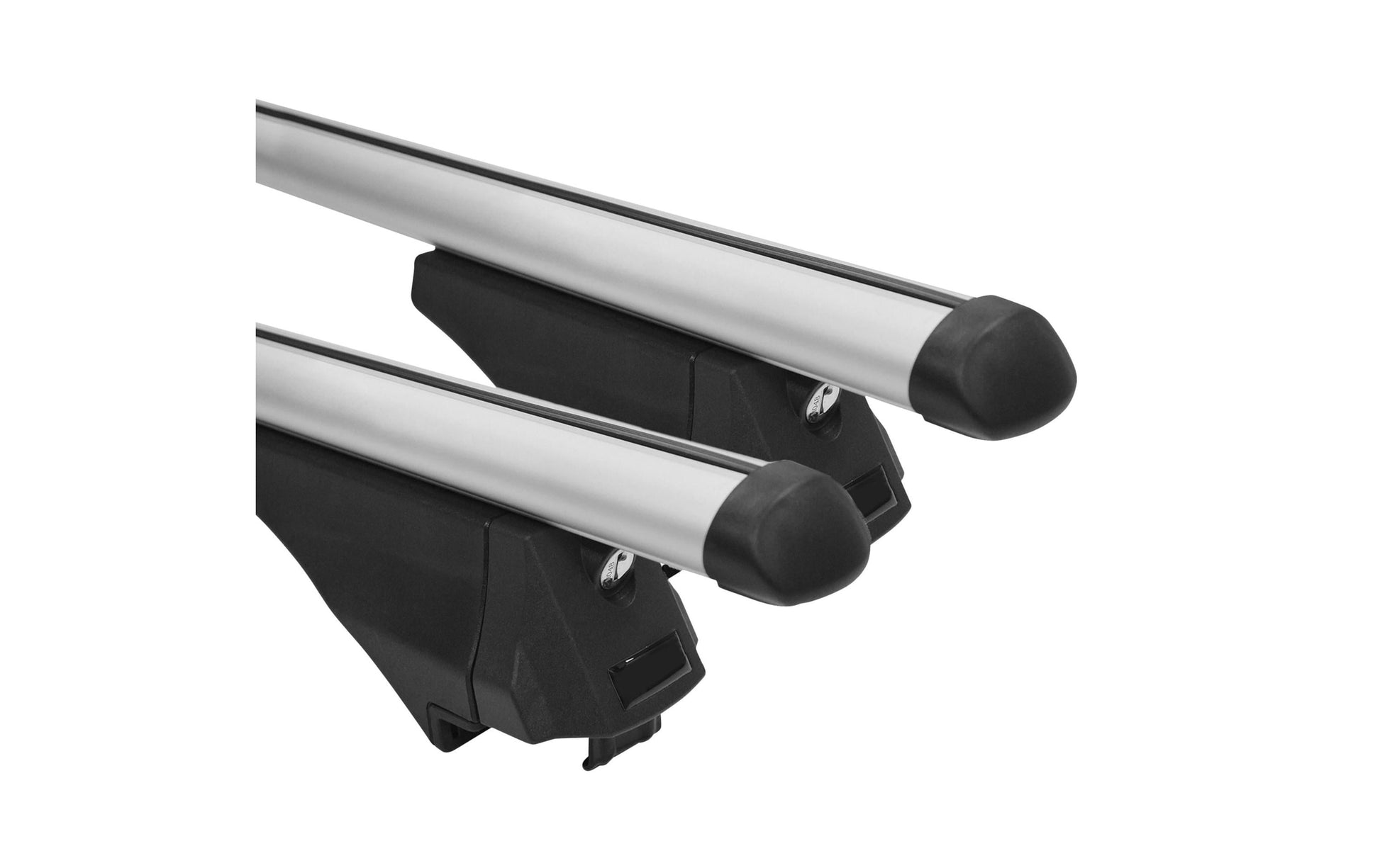 Fischer CrossLine XL Relingträger für Dachmontage – Zuladung 75 kg, 131 cm – Schwarz, Aluminium – 2 Stk
