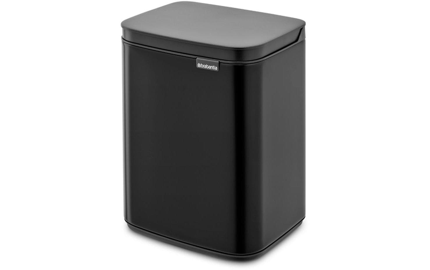 Brabantia Kosmetikeimer Bo – 4 l – Stahl, rechteckig – schwarz matt – Soft-Close