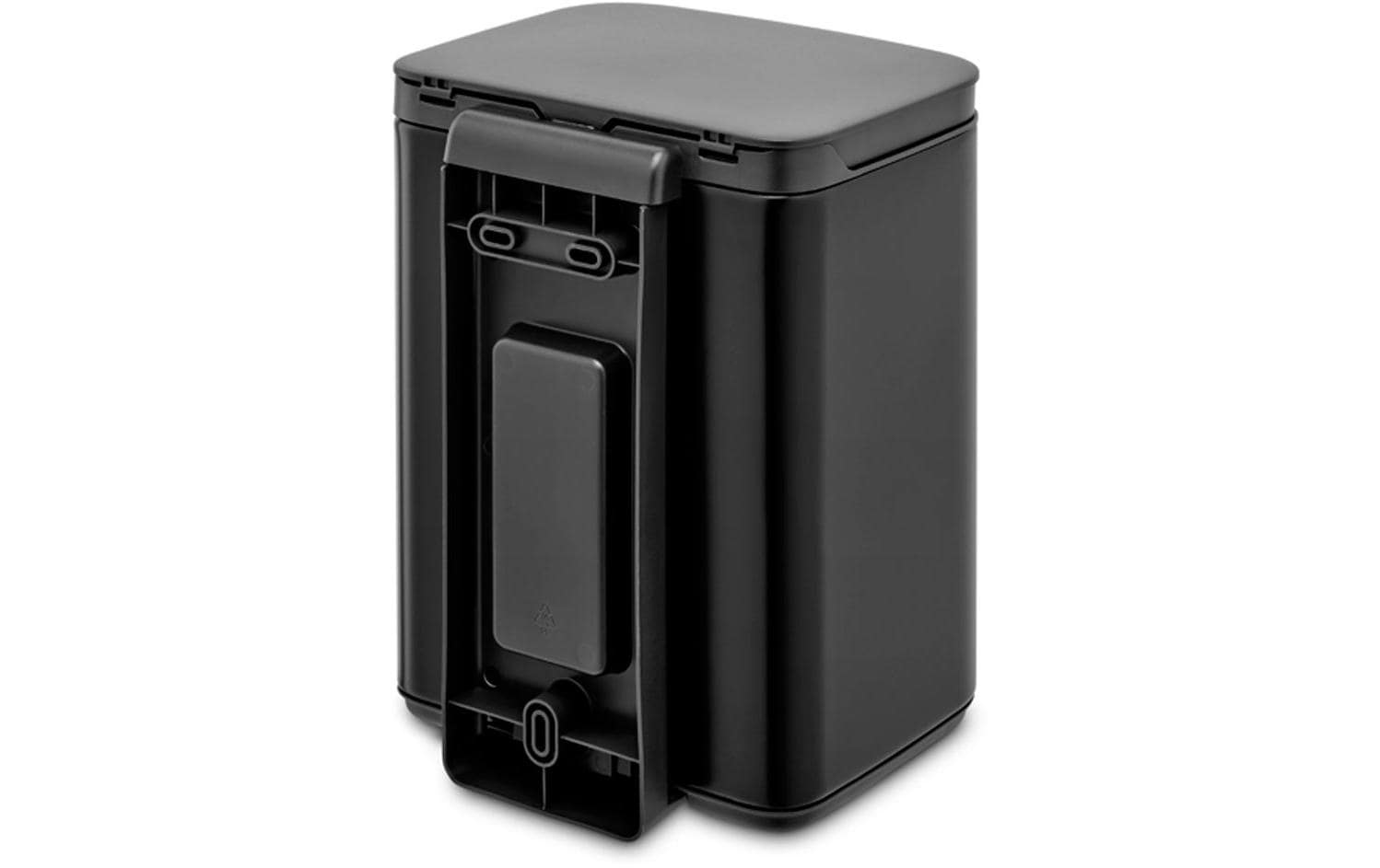 Brabantia Kosmetikeimer Bo – 4 l – Stahl, rechteckig – schwarz matt – Soft-Close