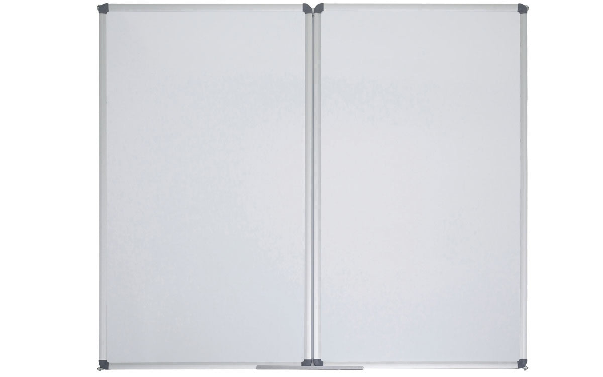 MAUL Whiteboard – 120 × 100 cm, Alu-Rahmen, Wandmontage, inkl. Stiftablage