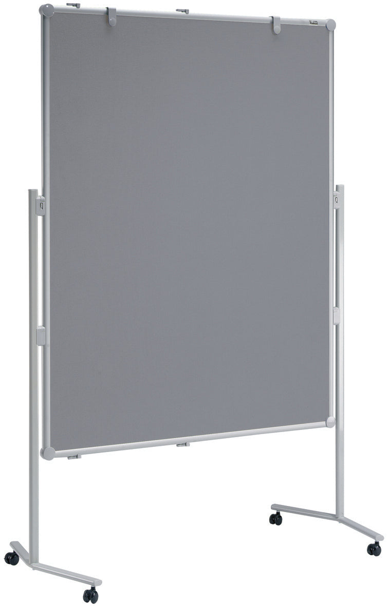 MAUL Pinnwand – Filz, Alurahmen – 120 × 150 cm, Grau